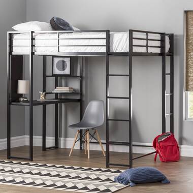 Maxwell metal loft bed deals with desk